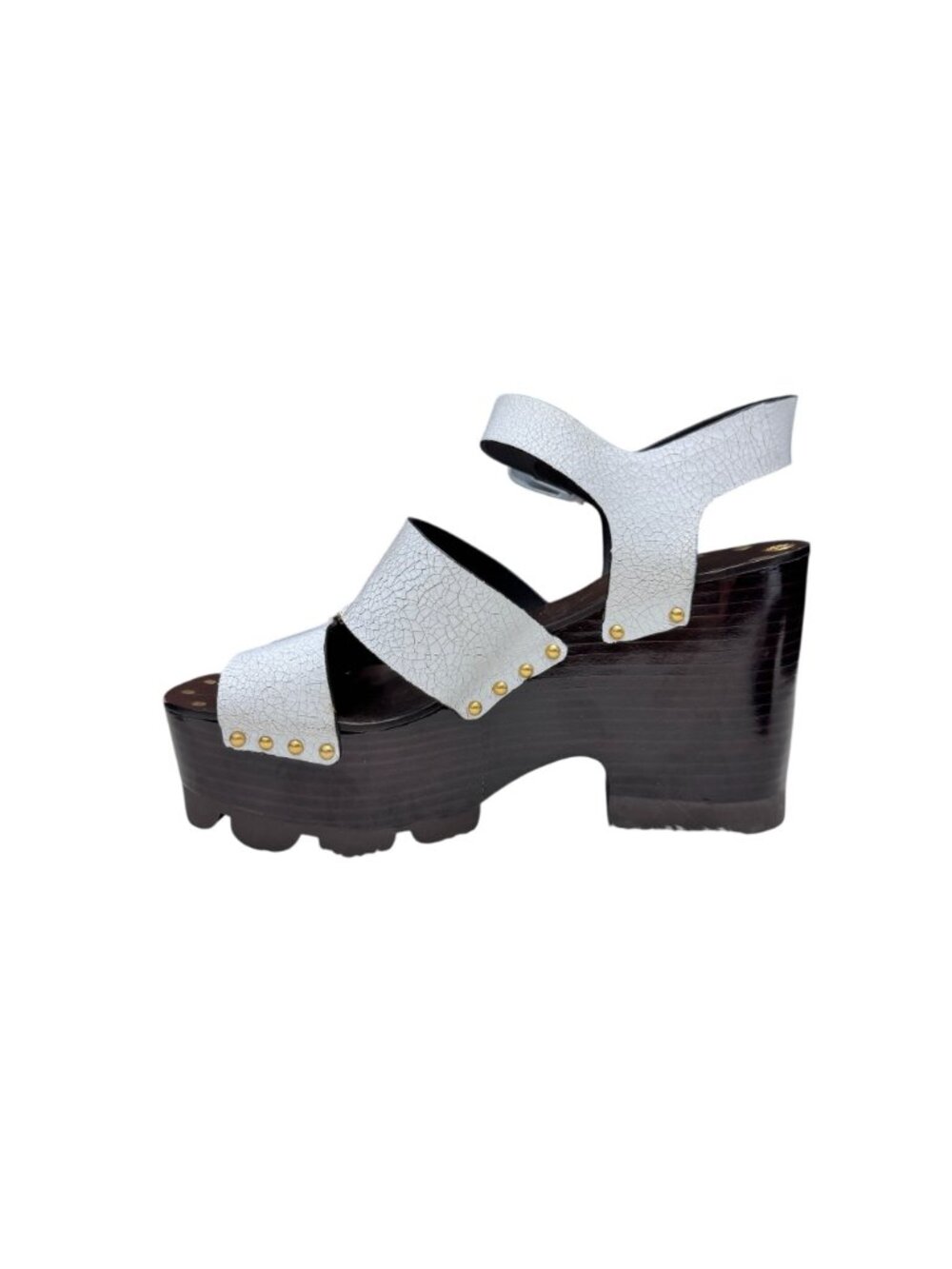 Tory Burch Women's Studded Clog Platform Sandal Buckled Ankle Strap Sz 8.5M NWOB - Picture 2 of 10